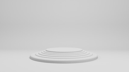 Fototapeta na wymiar white product podium 3d render