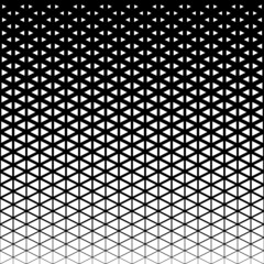 Abstract seamless geometric triangle pattern. Mosaic background of white  triangles. Evenly spaced shapes of different sizes. Vector illustration on black background