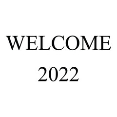 Simple Welcome 2022 Text Vector 