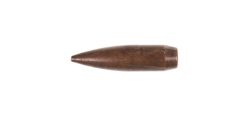 flying bullet on a white background