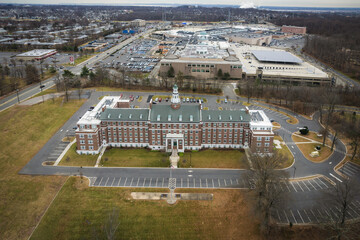 Aerial Drone of Edison Menlo Mall