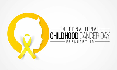 International Childhood Cancer day (ICCD) is observed every year on February 15,  to raise awareness, and to express support for children and adolescents with cancer. Vector illustration