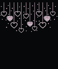 Pearl Rhinestone Valentine's day vector, love Vector