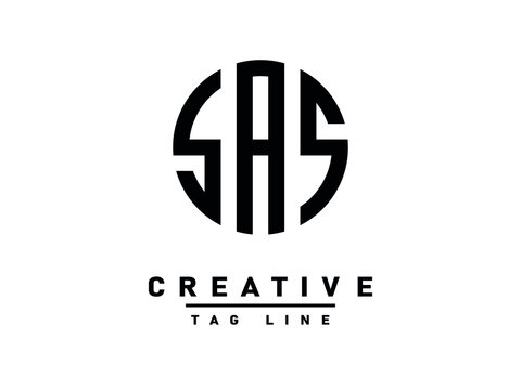 Sas Abstract Circle Letter Logo