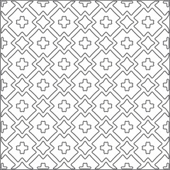 Vector pattern with symmetrical elements . Repeating geometric tiles from striped elements.Monochrome stylish texture.Black and 
white pattern for wallpapers and backgrounds.