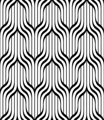 Vector geometric seamless pattern. Modern geometric background. Mesh with wavy lines.