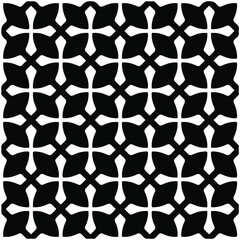 Seamless vector pattern in geometric ornamental style. Black  pattern.Design element for prints, backgrounds, template, web pages 
and textile pattern. Geometric art.