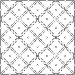 Fototapeta premium Vector pattern with symmetrical elements . Repeating geometric tiles from striped elements.Monochrome stylish texture.Black and white pattern for wallpapers and backgrounds.