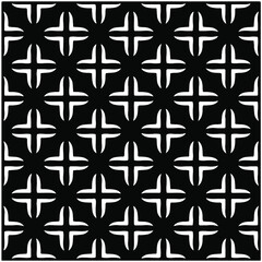 Fototapeta premium Vector ethnic pattern with symmetrical elements . Repeating geometric tiles from striped elements.Monochrome texture.Black and white pattern for wallpapers and backgrounds.