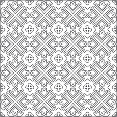 Vector pattern with symmetrical elements . Repeating geometric tiles from striped elements.Monochrome stylish texture.Black and 
white pattern for wallpapers and backgrounds.