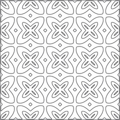 Vector pattern with symmetrical elements . Repeating geometric tiles from striped elements.Monochrome stylish texture.Black and 
white pattern for wallpapers and backgrounds.