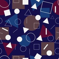 seamless geometric pattern in retro style