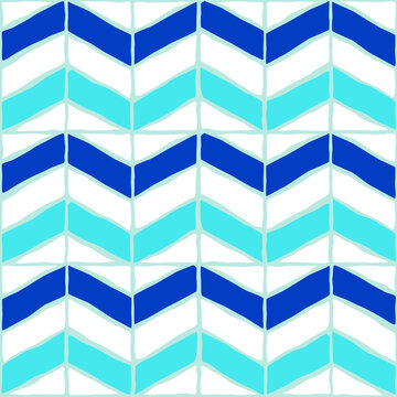 Vintage mosaic pattern. Blue portuguese tile.
