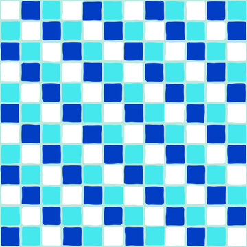 Vintage mosaic pattern. Blue portuguese tile.