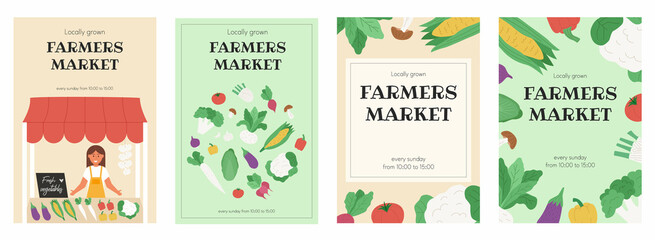 Collection of farmers market posters