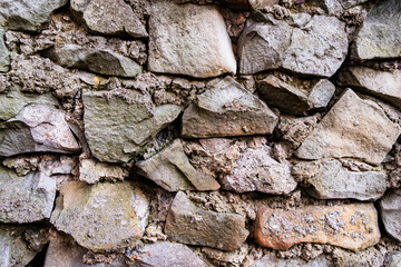 Texture of a stone wall. Old castle stone wall texture background. for background or texture.