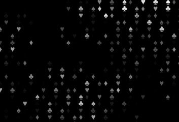 Obraz premium Dark Silver, Gray vector cover with symbols of gamble.