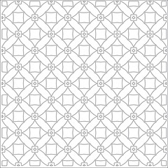 Fototapeta premium Vector pattern with symmetrical elements . Repeating geometric tiles from striped elements.Monochrome stylish texture.Black and white pattern for wallpapers and backgrounds.
