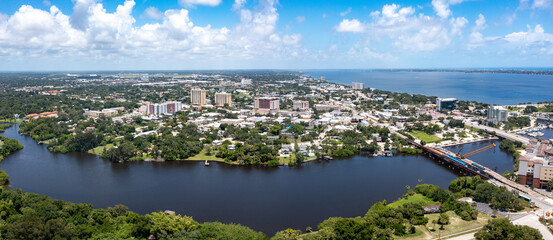 Naklejka premium Melbourne Florida Aerial View 2021