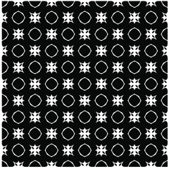 Seamless vector pattern in geometric ornamental style. Black  pattern.Design element for prints, backgrounds, template, web pages 
and textile pattern. Geometric art.