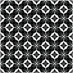 Seamless vector pattern in geometric ornamental style. Black  pattern.Design element for prints, backgrounds, template, web pages 
and textile pattern. Geometric art.