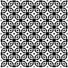 Seamless vector pattern in geometric ornamental style. Black  pattern.Design element for prints, backgrounds, template, web pages 
and textile pattern. Geometric art.