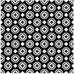 Seamless vector pattern in geometric ornamental style. Black  pattern.Design element for prints, backgrounds, template, web pages 
and textile pattern. Geometric art.