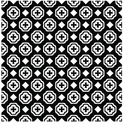Seamless vector pattern in geometric ornamental style. Black  pattern.Design element for prints, backgrounds, template, web pages 
and textile pattern. Geometric art.