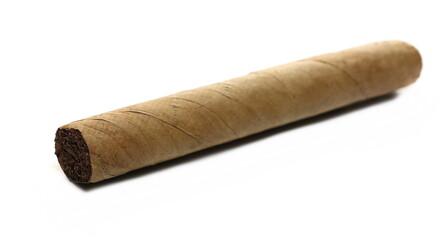 Luxury handmade cigar isolated on white