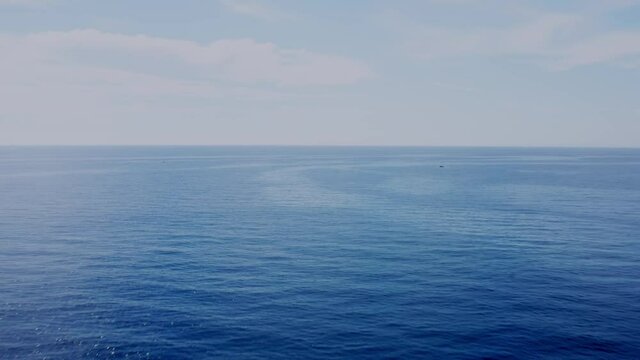 Steady aerial view of calm pacific ocean