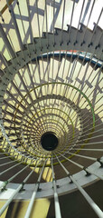 Top view of a spiral staircase
