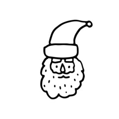 Cartoon Santa Clause for Christmas greeting Cards and invitations.