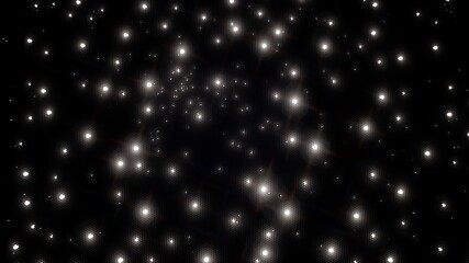 Sparkles glowing on dark background 3d rendering