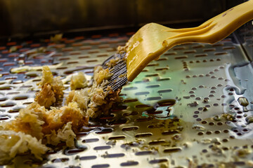 honeycomb from bee hive filled with golden honey