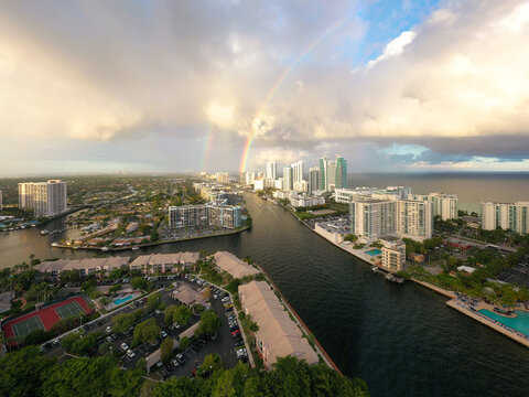 Hallandale and Miami Beach Florida after a Storm © adonis_abril