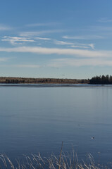 Astotin Lake Frozen over in Late November