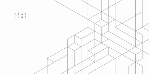 Abstract geometric technological background. Vector creative design.