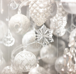 silver Christmas ornaments