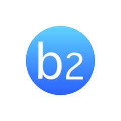 Vitamin B2 blue essence. Riboflavin drop pill vitamin treatment. Blue vector natural medicine isolated icon. Vector illustration