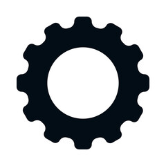 black cog wheel icon