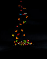 Stoped colored candies dragee