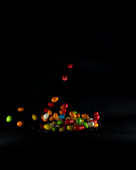 Stoped colored candies dragee