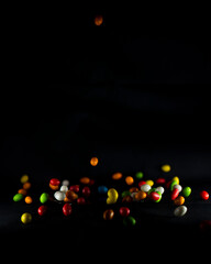 Stoped colored candies dragee