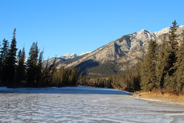 winter mountain landscape, Banff National Park, Alberta