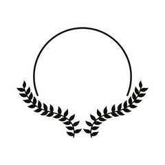 black laurel wreath icon
