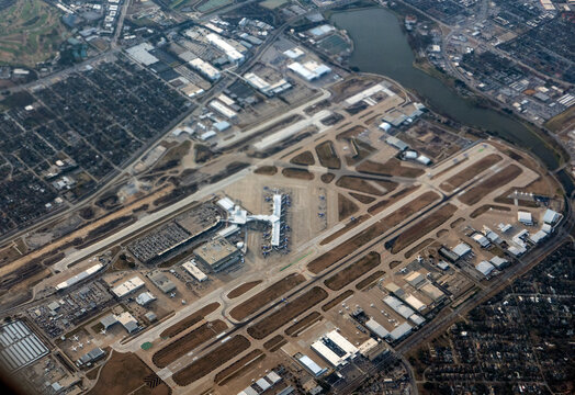 Aerial view of Dallas Love Field airport