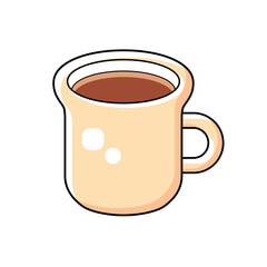 Coffee or tea cup isolated cartoon vector