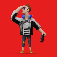 Frustrated to lose with video games. 3d illustration