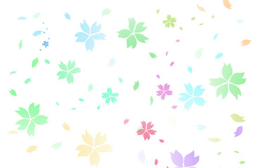 カラフルな花柄