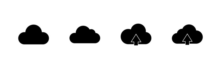 Cloud icons set. cloud sign and symbol